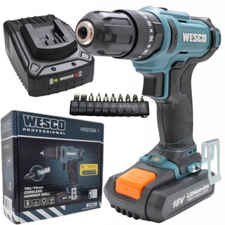 Parafusadeira Furadeira de Impacto 18V Reverso 10mm 30Nm Wesco WS2399.1 em Oferta na Shopee