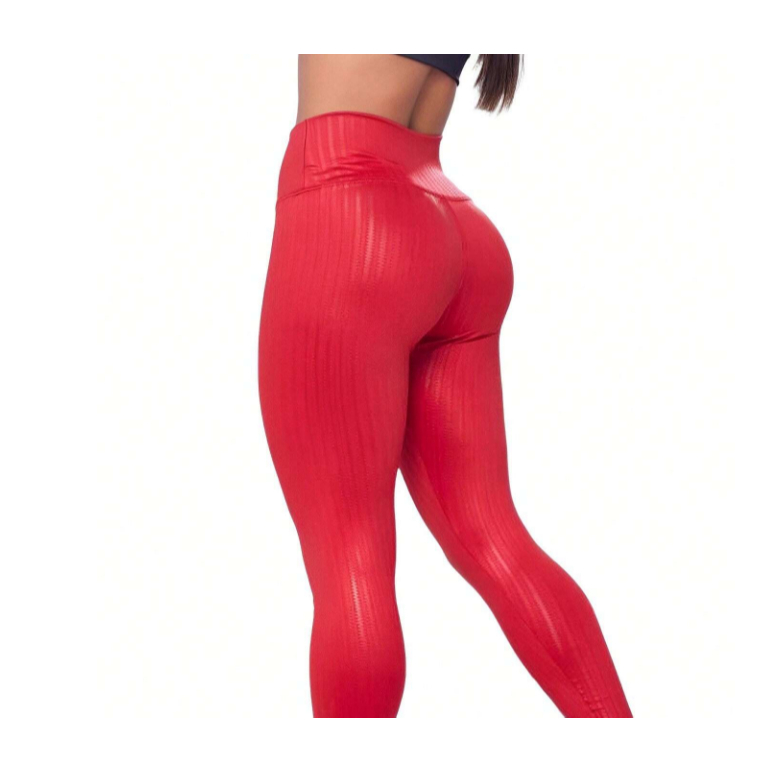 Calça Legging Poliamida, Ótimo Para Academia/ Cintura Alta - Tecido Brilhoso 3D