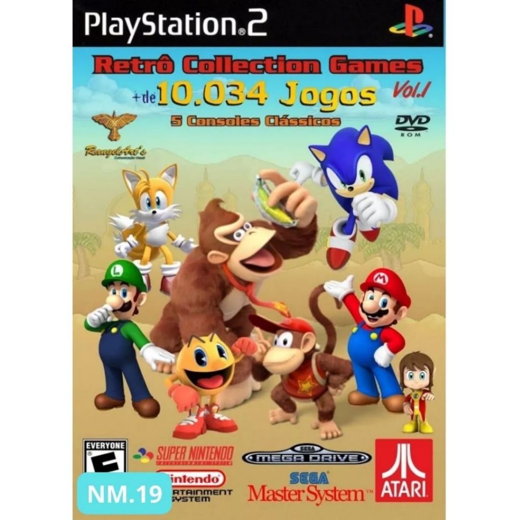 Jogo Retro Coleção Games 16 Bits PS2 Playstation 2 Mídia De Altissíma Qualidade