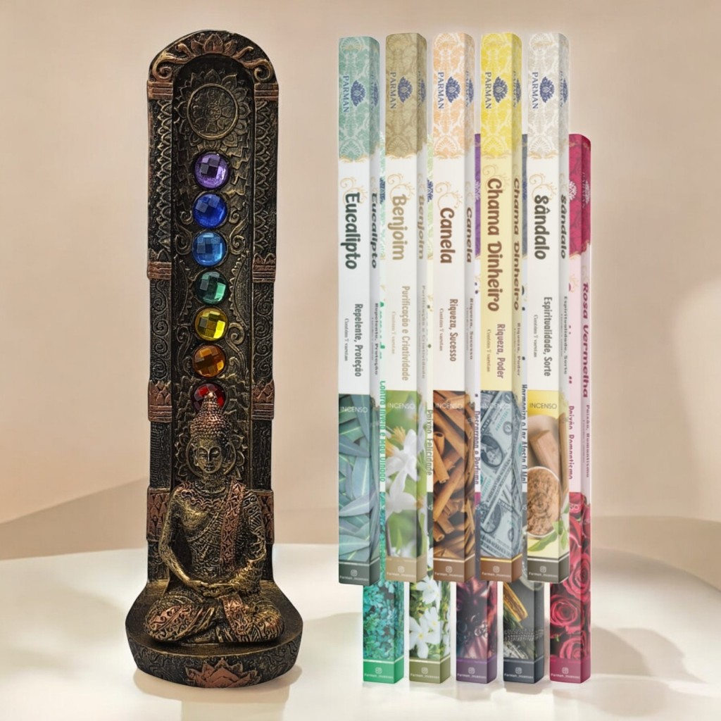 porta incenso incensário Buda Hindu Chakra Vertical Horizontal incenso de vareta decorativo ying yang fengshui em resina