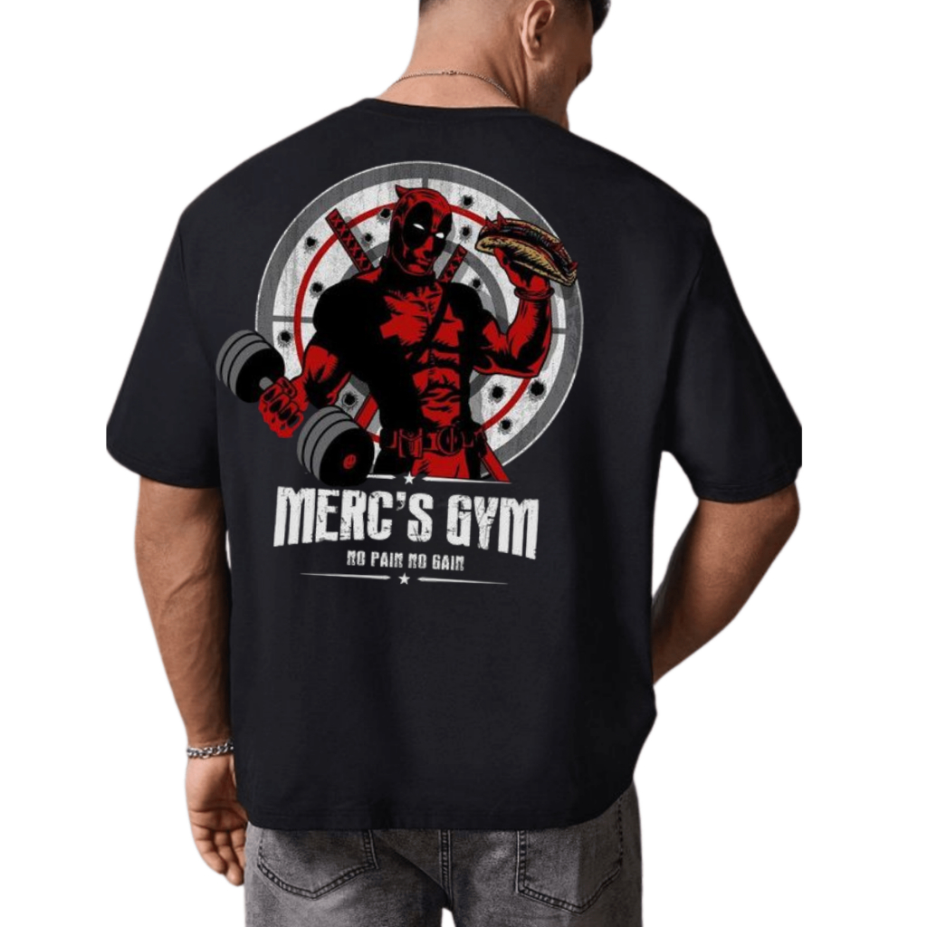 Camiseta Masculina Oversized Moda Academia Musculação Estampado GYM