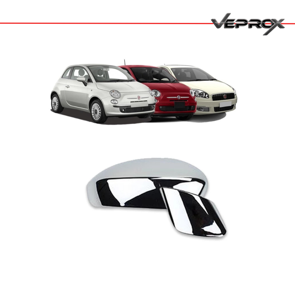 Aplique Cromado para Capa Retrovisor 500 2009 á 2015 Linea 2009 á 2016 Punto 2008 á 2017