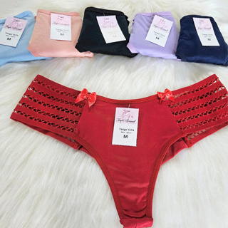 Kit 3 Calcinha Fio Duplo Com Forro de Algodão Para Dia a Dia com Elástico Conforto Lingerie Feminina em Oferta na Shopee