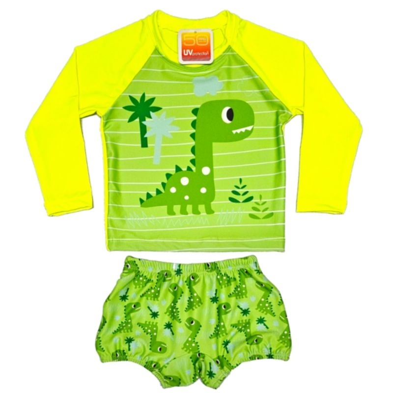 Conjunto Bebe menino proteção UV 50+ camiseta e sunga de 3 meses a 24 meses em Oferta na Shopee