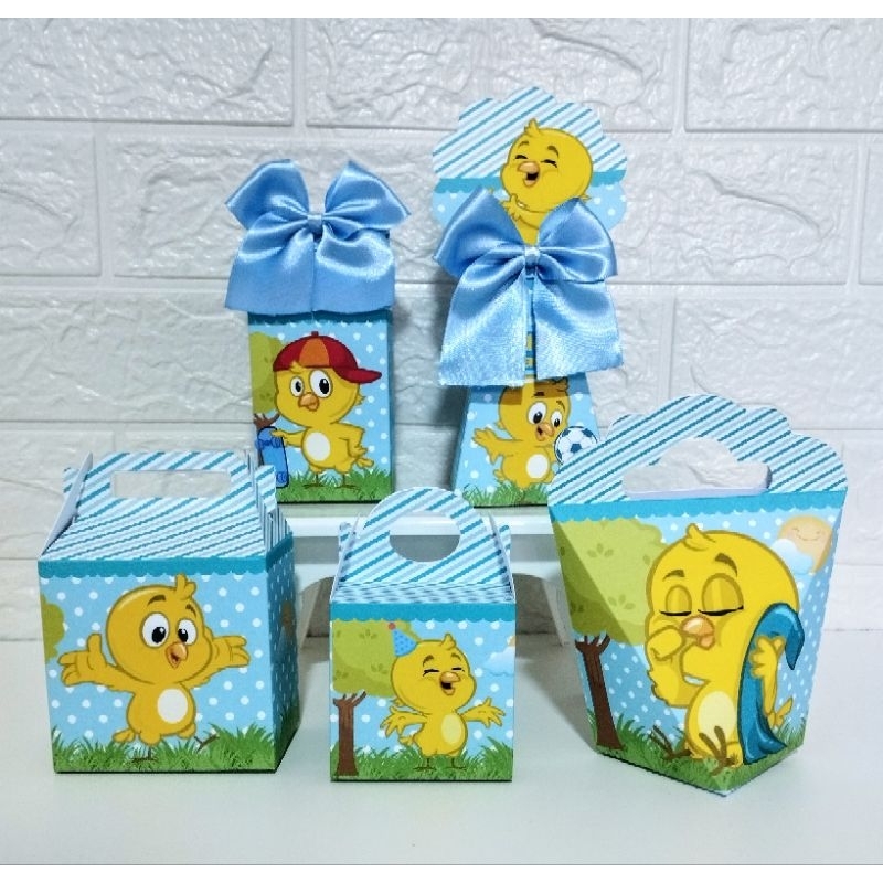 Kit caixinhas personalizadas lembrancinhas Pintinho Amarelinho ( Pegue e Monte ) em Oferta na Shopee