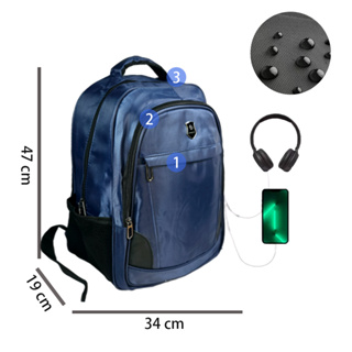 Mochila Premium 18'' Impermeável, Confortável com Enchimento Acolchoado, Divisória para Notebook em Oferta na Shopee