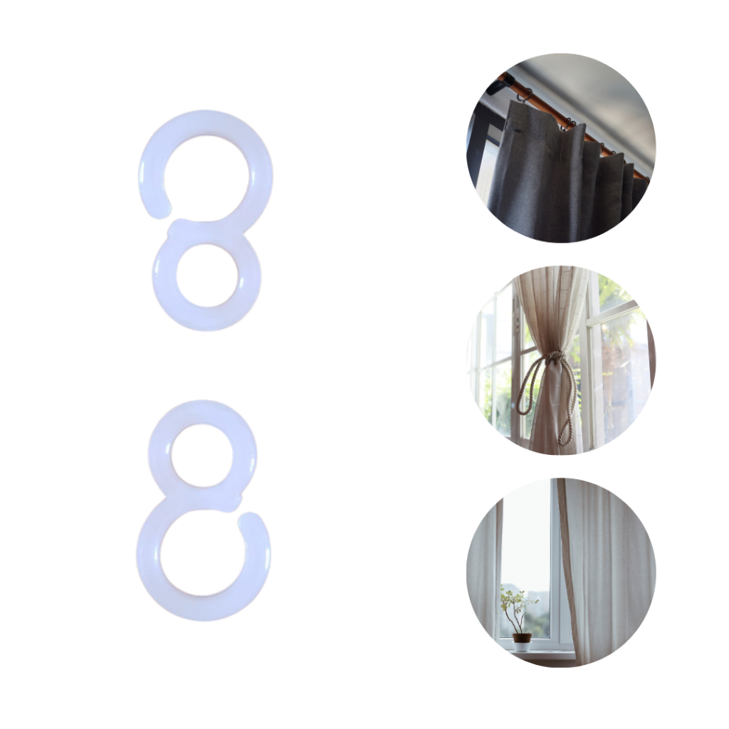 Gancho Flexível Para Argola Cortina Premium 200, 150, 100 ou 50 unidades em Oferta na Shopee