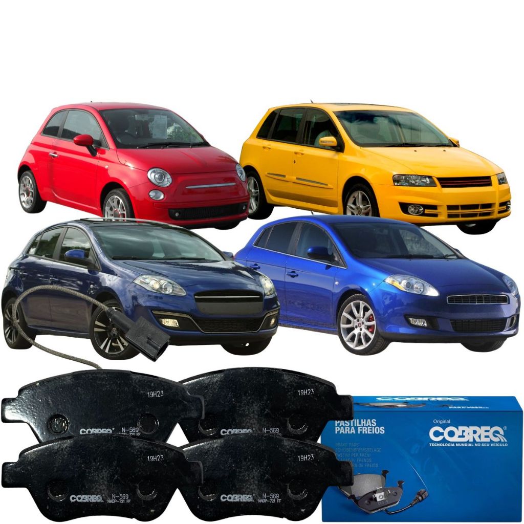 Jogo Pastilha Freio Dianteira Cobreq Fiat 500 Bravo Stilo - Spare Parts and Accessories for Vehicles