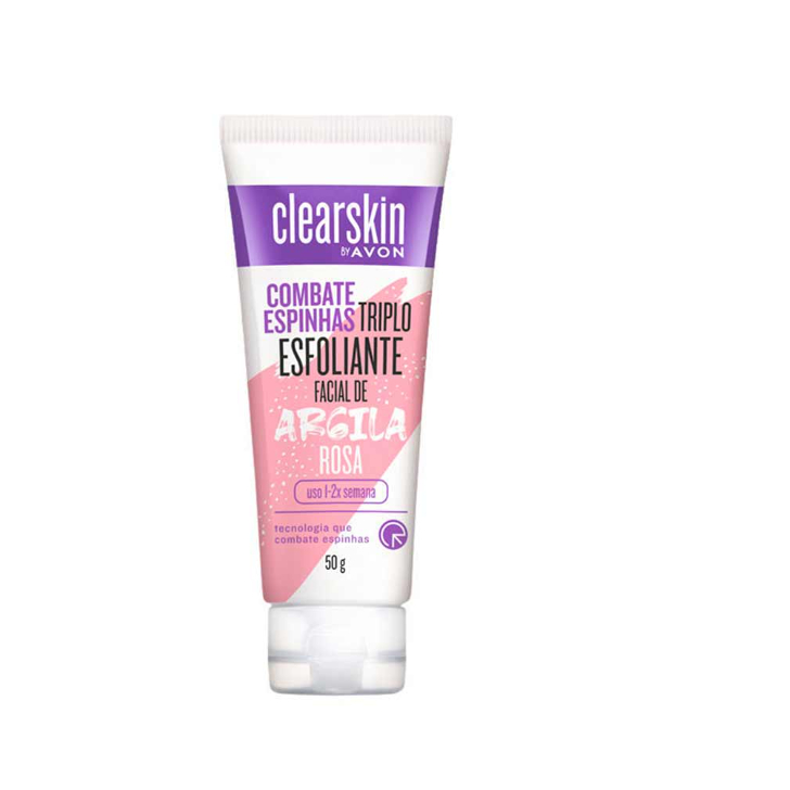 Esfoliante de Argila Rosa Clearskin Avon em Oferta na Shopee