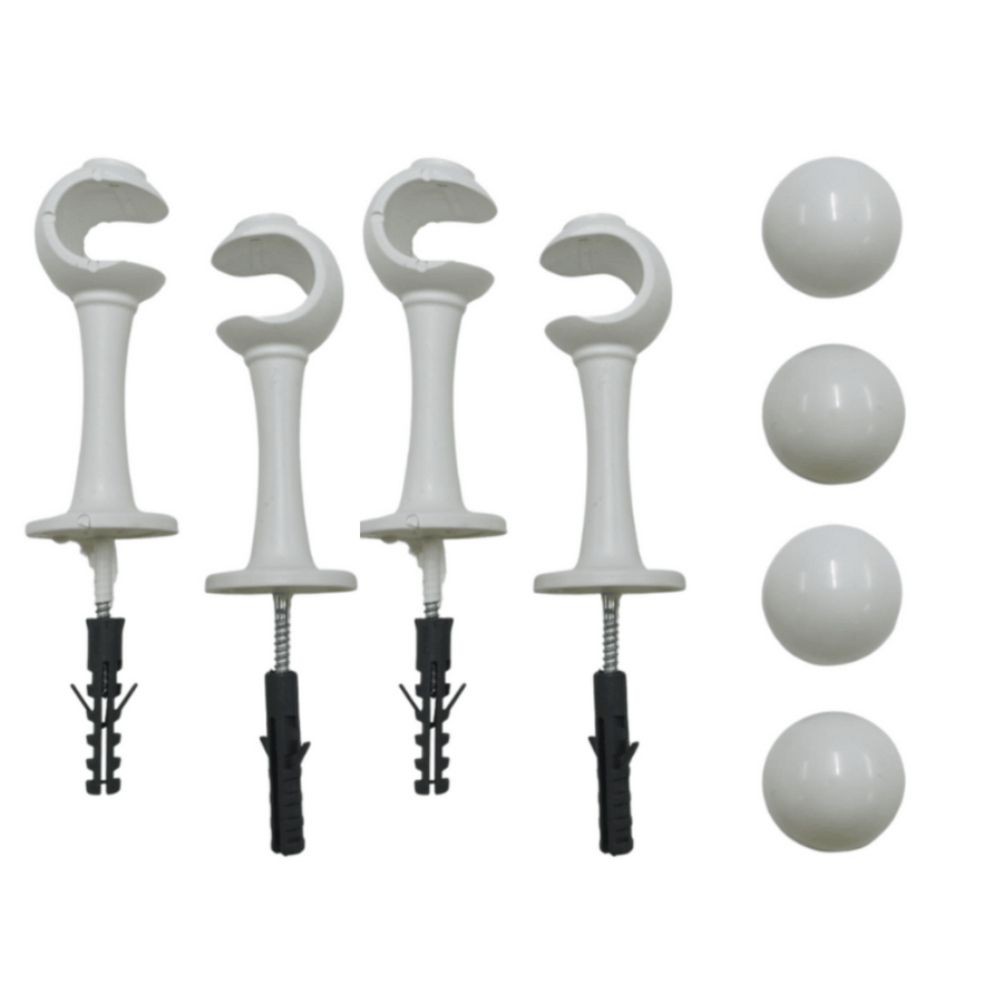 Kit Com 4 Suporte para varão 19mm de cortina em plástico várias cores em Oferta na Shopee