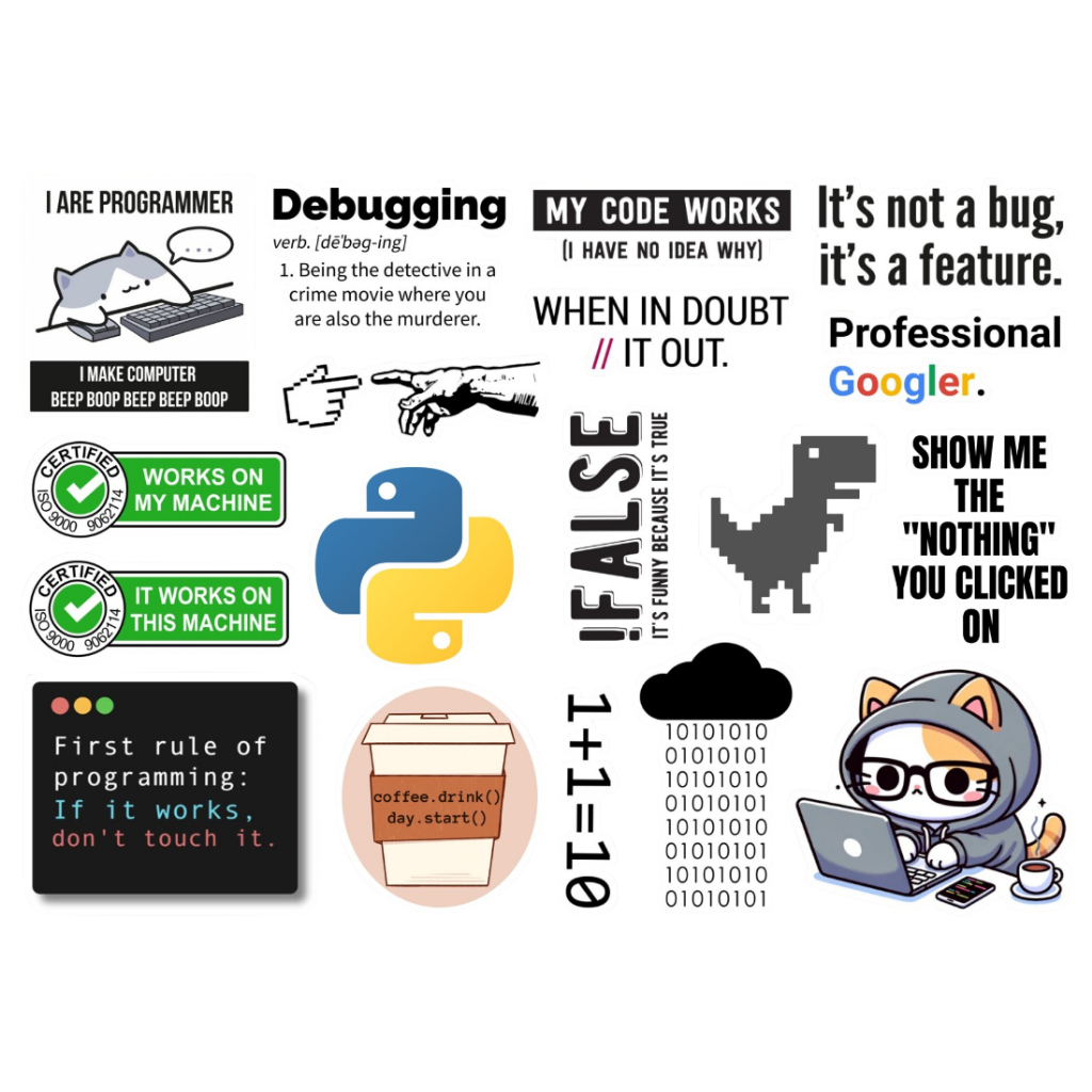 PROGRAMAÇÃO - CARTELA DE ADESIVOS (sem recorte, com recorte ou a prova d'água) - A5 em Oferta na Shopee