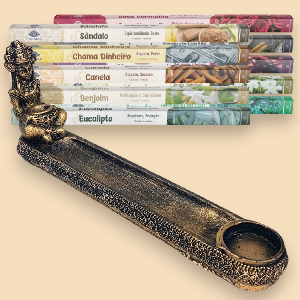 porta incenso incensário Deusa Hindu Buda Egipcio Barra para incenso de vareta decorativo ying yang fengshui em resina