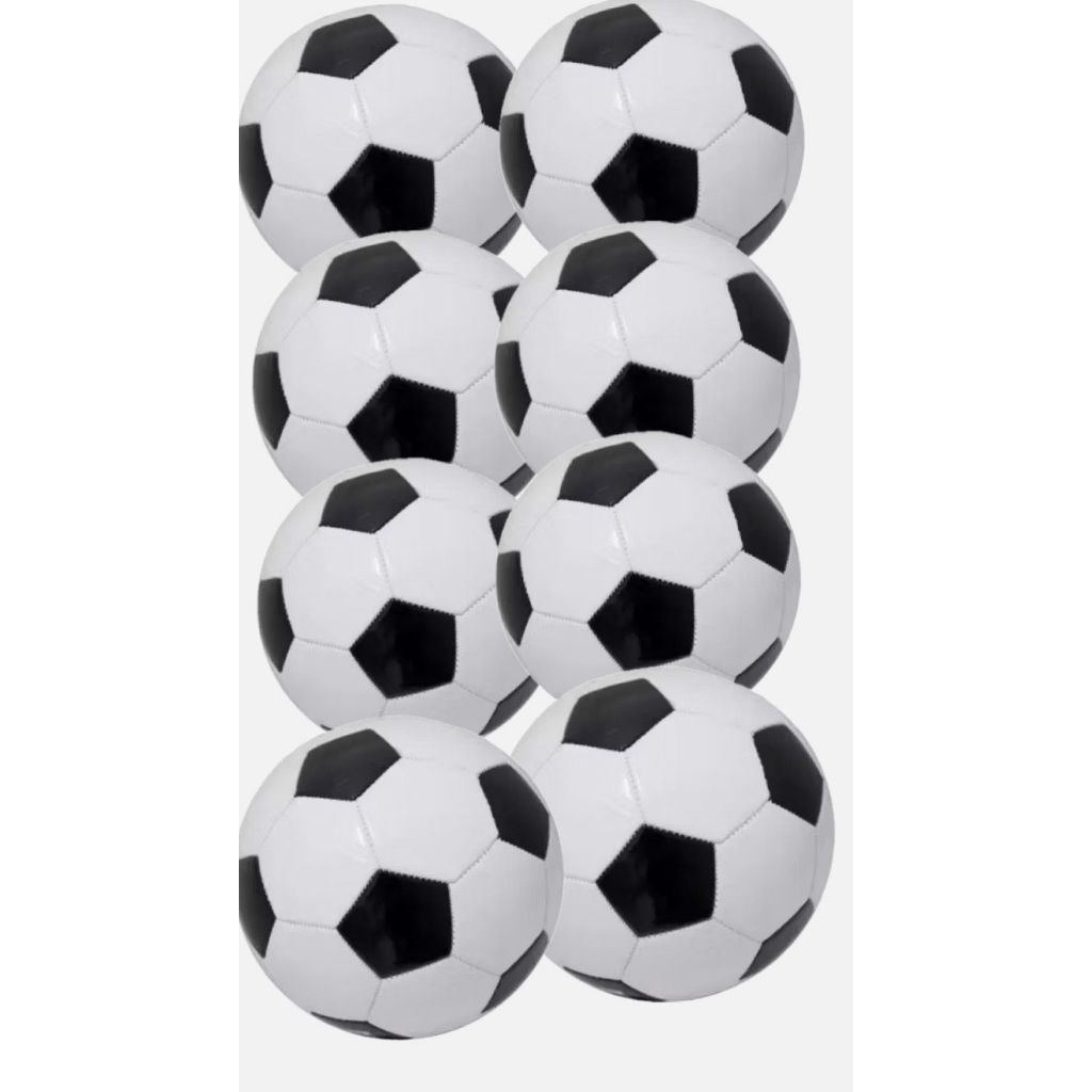 Kit 10 bolas de futebol Tamanho 5 campo Preto e branco