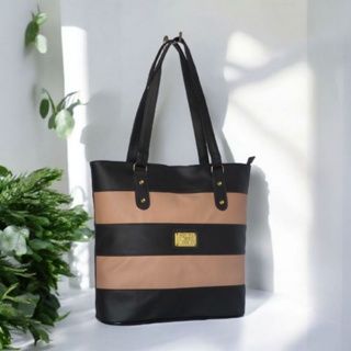 Bolsa Feminina Listrada De Ombro Em Couro Sintético em Oferta na Shopee