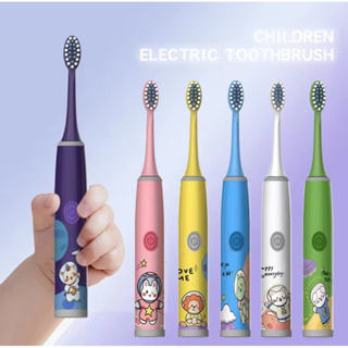Escova de dente elétrica infantil longa duração 6 peças em Oferta na Shopee