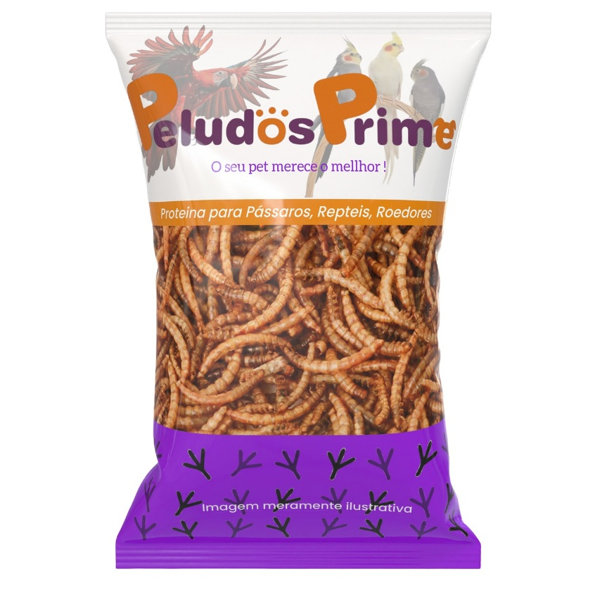Larva de Tenébrio Molitor Desidratada - Proteína para Pássaros, Répteis, Roedores e Peixes em Oferta na Shopee