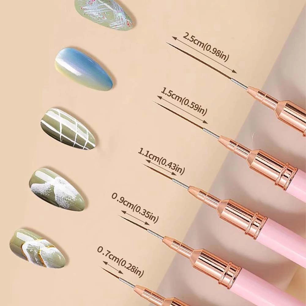 Pincéis 7/9/11/15/25mm De Arte De Unhas UV Para Pintura Em Gel Pincel Manicure