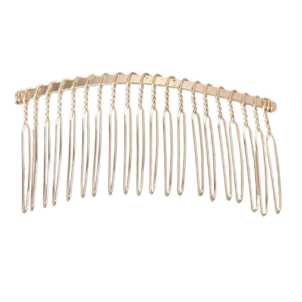 1, 2, 5 Presilha Pente 20 Dentes Metal Para Véu De Noiva Arranjo