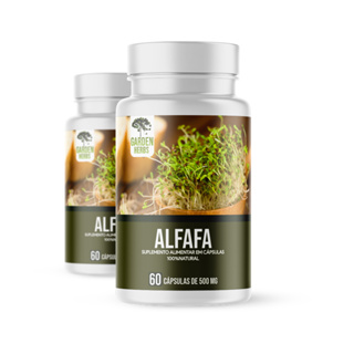 Kit 2 Unidades - Alfafa - 500 Mg - 60 Cáps - Extrato Medicago Sativa em Oferta na Shopee
