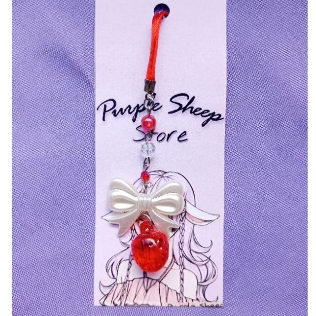Phone Strap de morango | cordinha de celular | aesthetic | cute feito a mão