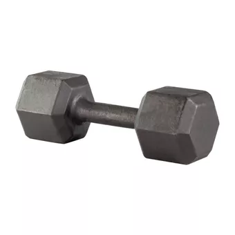 Halter Sextavado Pintado em Ferro Fundido Musculacao Fitness 5kg