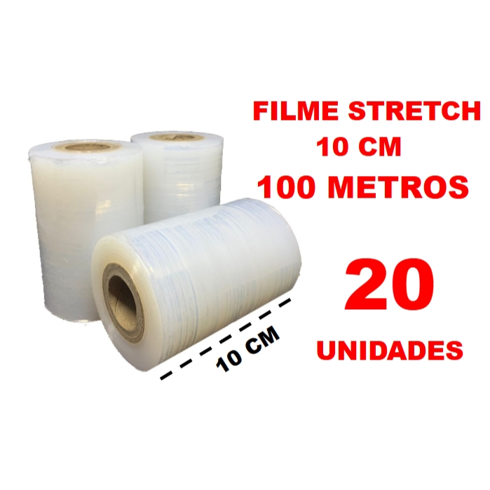 20  Filme Stretch 10cm, Empacotar mala, Enxertia etc.. 100 Metros (cada)