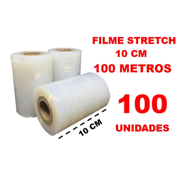 100 Filme Stretch 10cm, Empacotar mala, Enxertia etc.. 100 Metros (cada)
