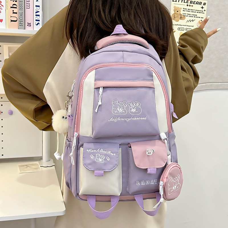 Mochila Escolar Mochila Feminina Capacidade Impermeável em Oferta na Shopee