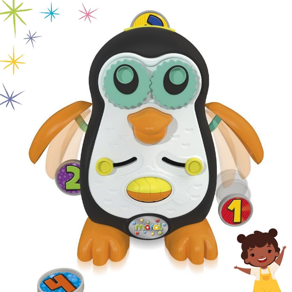 Pinguim Brinquedo Educativo Pinguino Didático Criativo Criança Aprendizado Maral