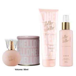 Hello Hello By Nah Cardoso Ciclo Kit: Deo Colônia Lata 50ml + Hidratante + Body Splash em Oferta na Shopee