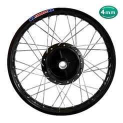 Roda Traseira Alumínio Preto Raio 4mm Cromado Ybr 125 Ybr Factor