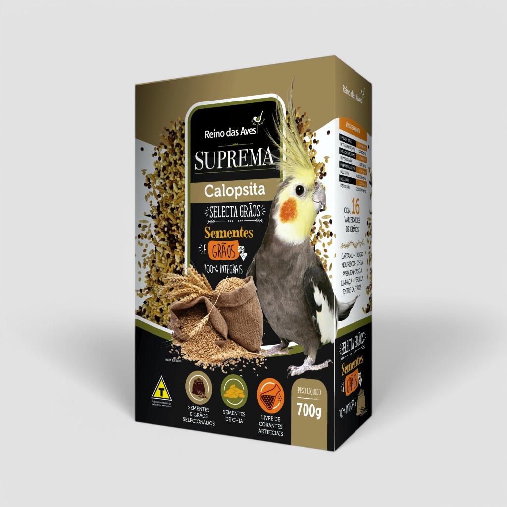 Ração ﻿Suprema Calopsita Selecta Grãos 700g