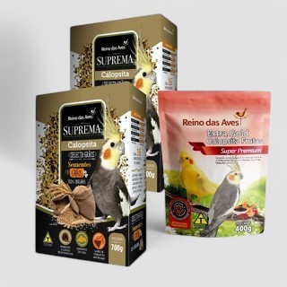 Kit Suprema Calopsita + Calopsita Frutas em Oferta na Shopee