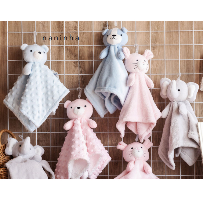 Naninha de Bebê Paninho de Dormir com Pelúcia Fofa Antialérgico Brinquedo em Oferta na Shopee