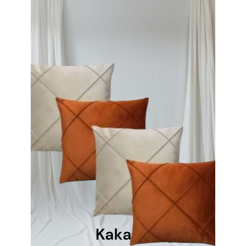 Kit de 4 Capas  De Almofadas Suede  Drapeada 45x45 cm Decorativas