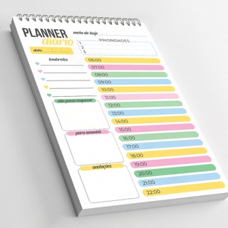 Planner Diário Encadernado - - 50 Folhas - 15x21cm (Andolinni Store)