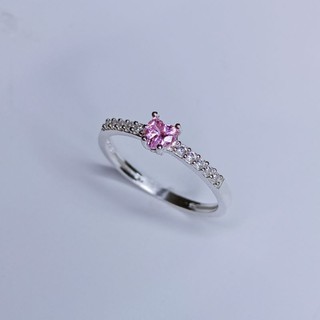 ANEL FEMININO PRATA LEGÍTIMA/ANEL PEDRAS ROSA PRATA 925