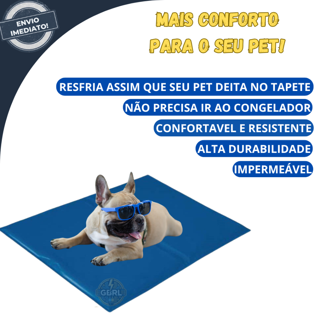 Tapete Colchonete Gel Refrescante Gelado Pet Cachorro Gato