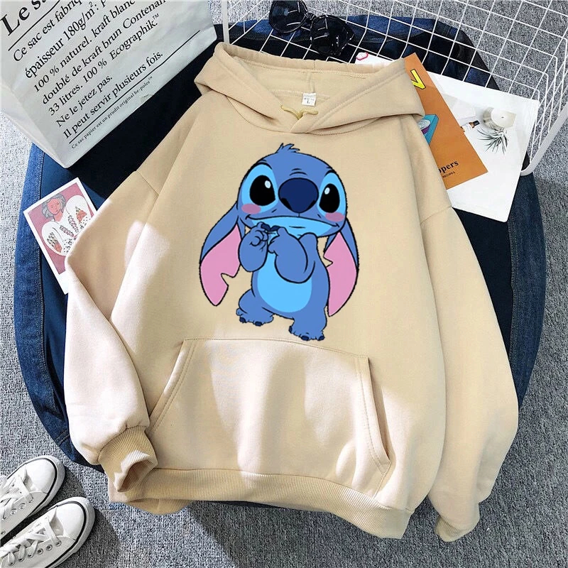 Moletom Blusa Lilo alien Coala Blue Fofo Desenho Stitch Blusa de Frio