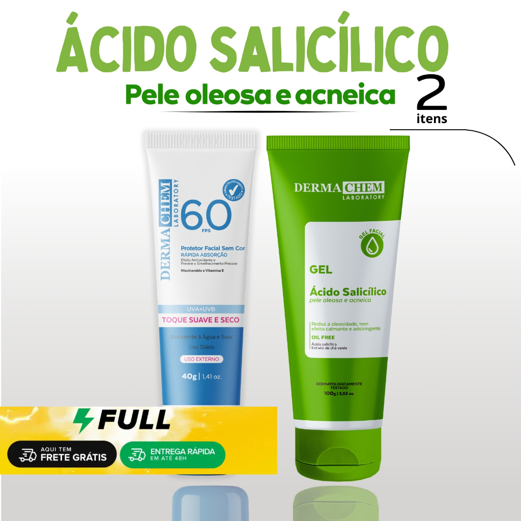 Kit Protetor Solar Facial e Hidratante Anti Oleosidade