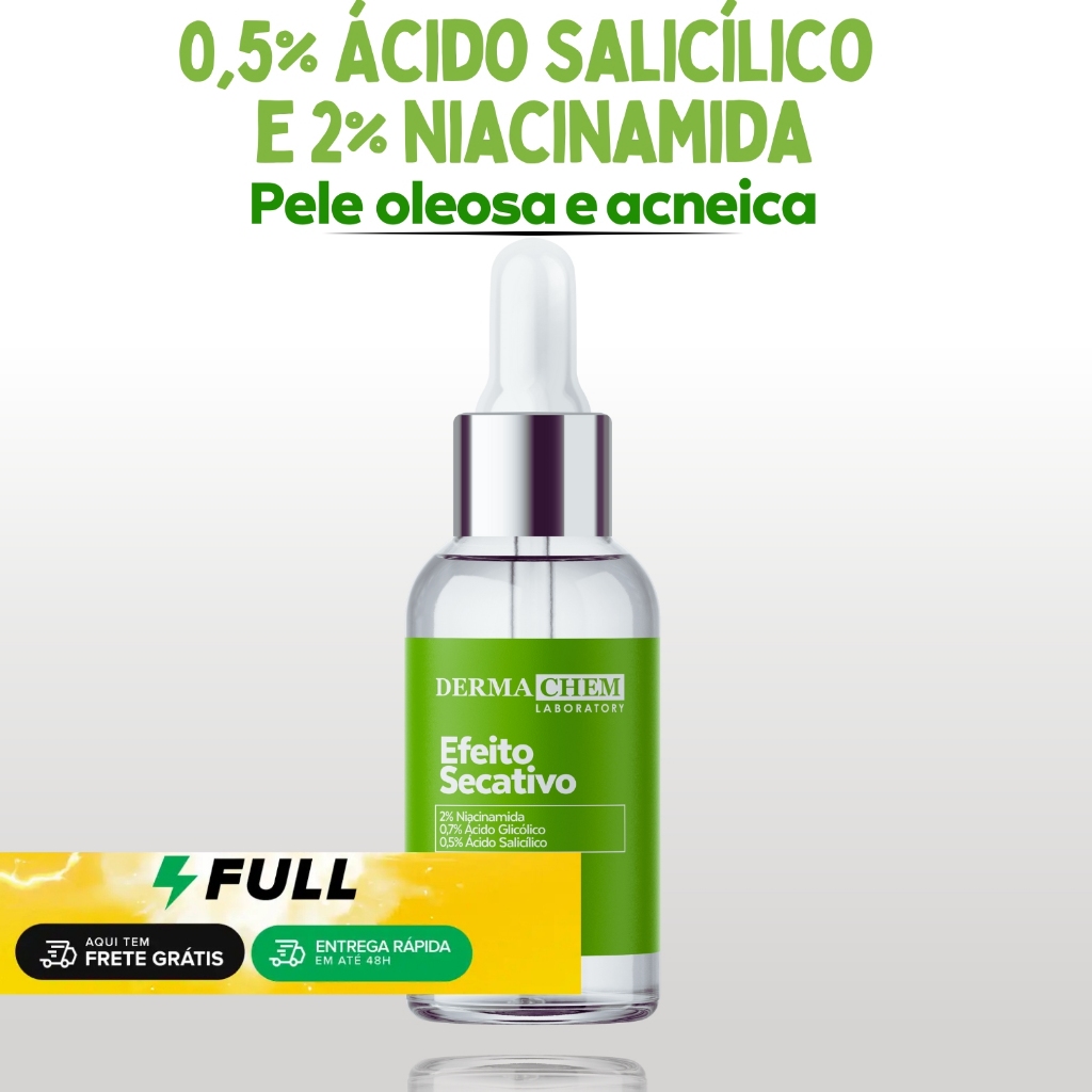 Serum Facial Antioleosidade Secativo Cuidados com a Pele Dermachem Skin Care