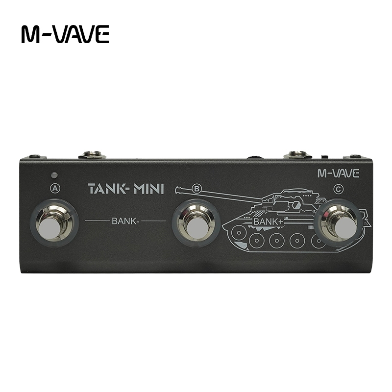 Pedal de guitarra M-vave Tank Mini Multic Effect, suporta gravação IR e OTG, efeitos integrados de cabine, amplificador