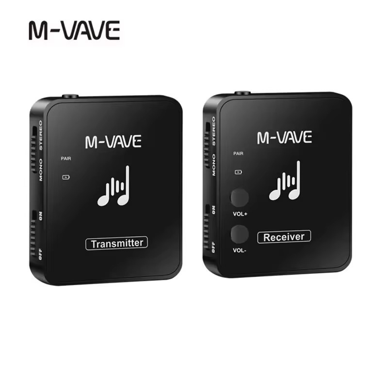 Transmissor de fone de ouvido M VAVE WP-10 Receptor de transmissão de sistema de guitarra sem fio de 2,4 GHz Transmissão