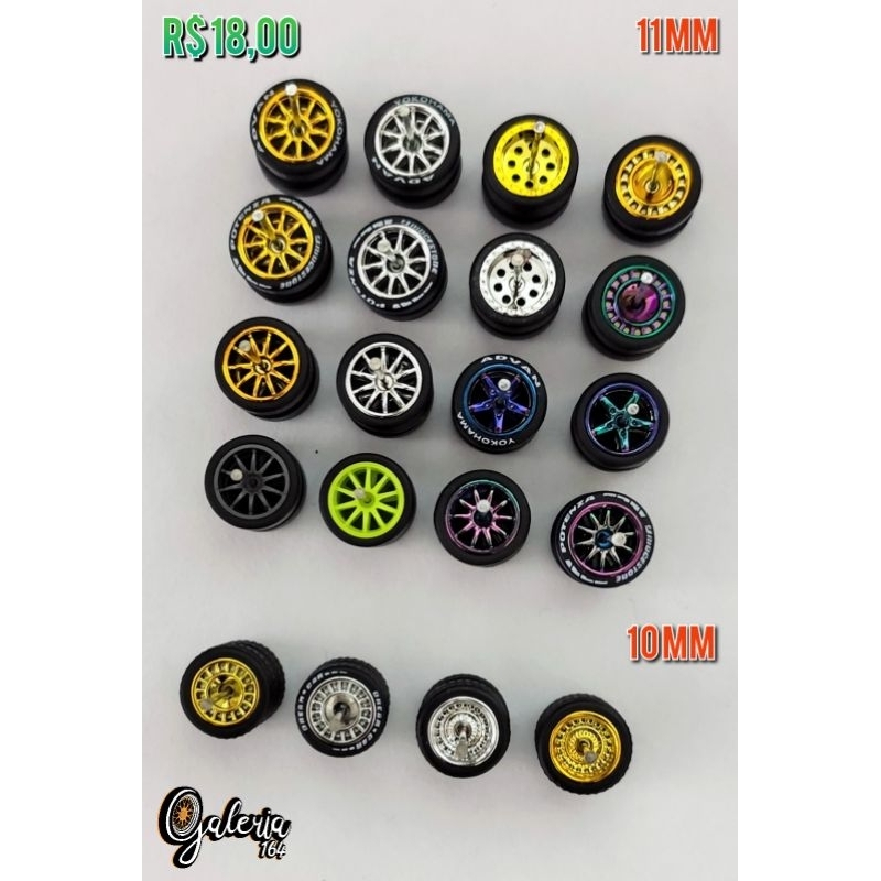 Rodas com pneus de borracha para hot Wheels (grupo especiais), rodas para hot Wheels pneus de borracha miniatura