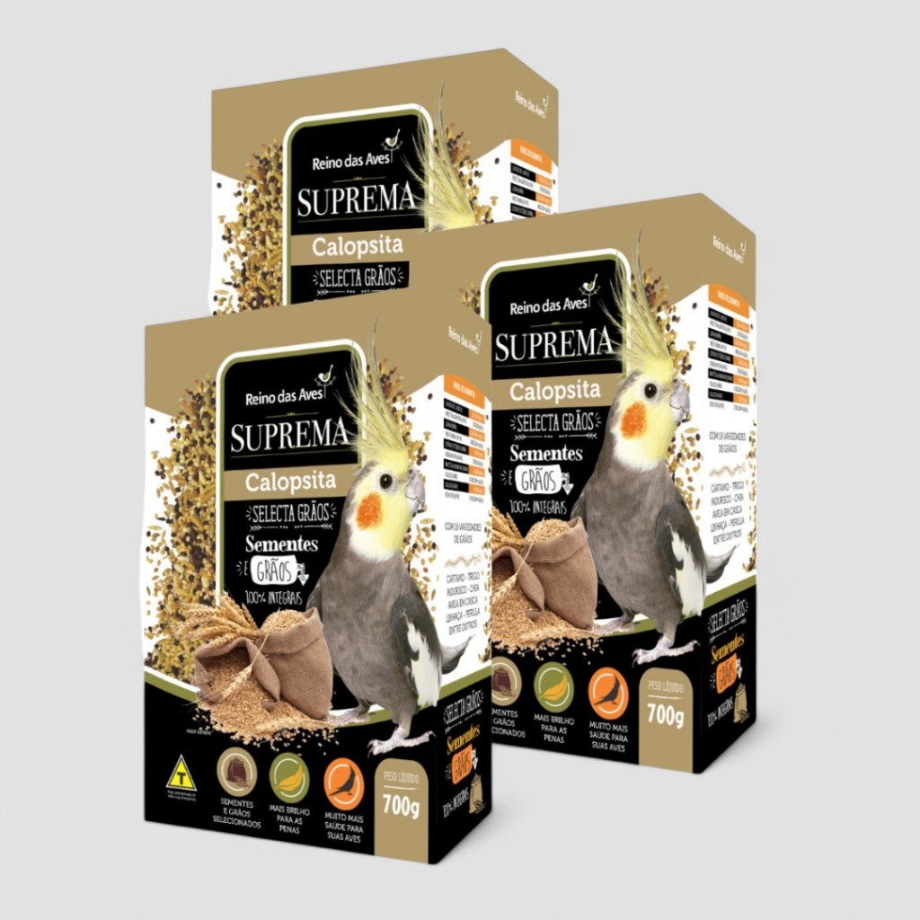 Kit 3 Suprema Calopsita 700g