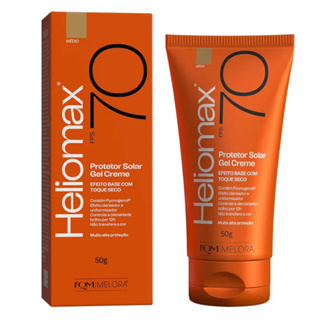 Heliomax protetor solar gel creme toque seco FPS70 Cor Medio em Oferta na Shopee