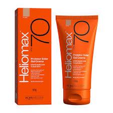 Heliomax protetor solar gel creme toque seco FPS70 Cor Clara