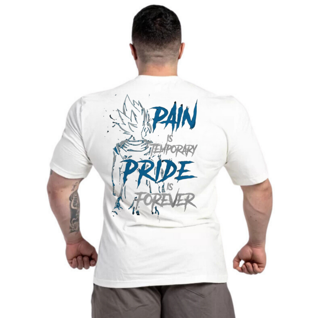 Camiseta Masculina Oversized GYM Academia Bodybuilder Masculação Pain Pride Estampado