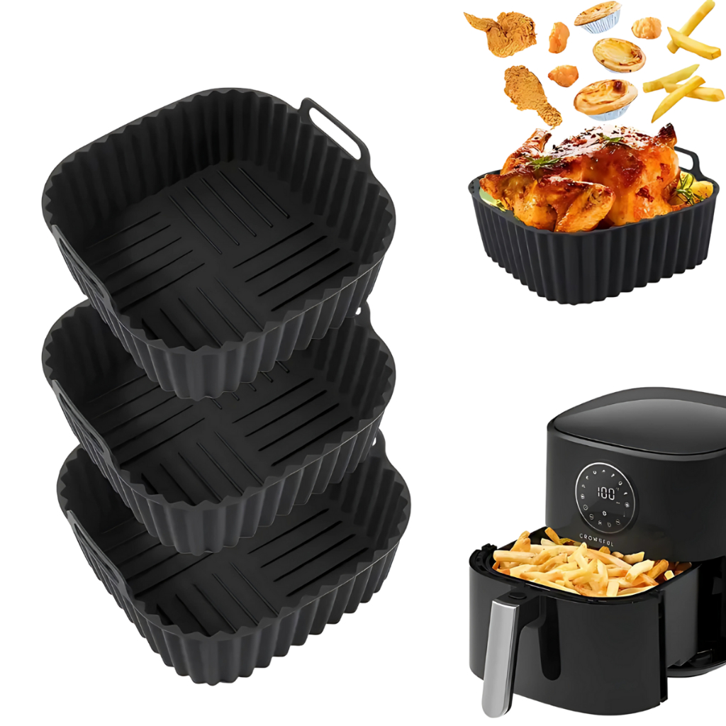kit Formas Silicone Airfryer assadeira Quadrada Forno Eletrico airfrier airfri em Oferta na Shopee