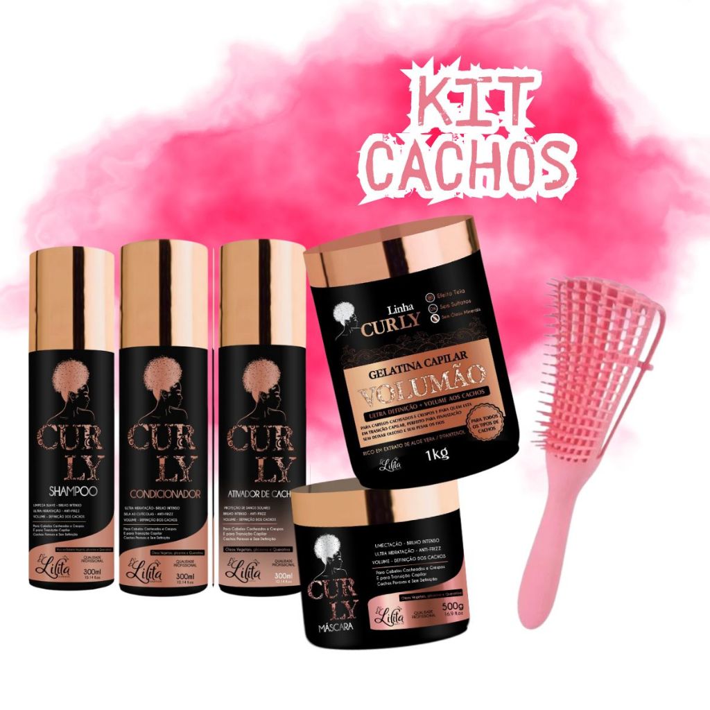 Kit  Formador E Manutenção Dos Cachos 5 produtos Cabelos Hidratados